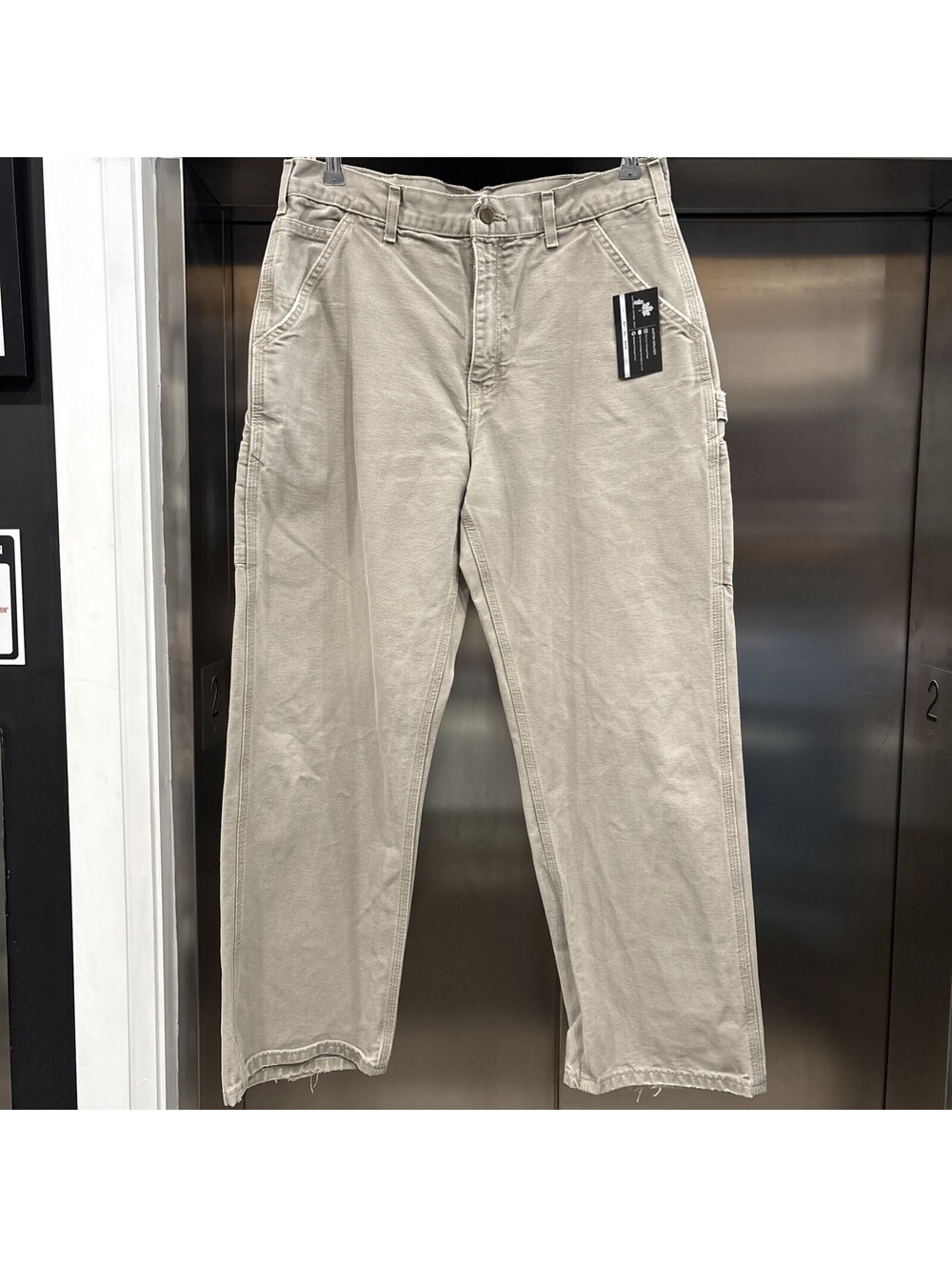Vintage Menโs Light Brown Carhartt carpenter pants Sz 34x30